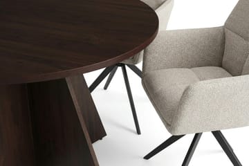 Vera Matgrupp runt 110 cm Rökt Ek med 4 Torsby Matstolar - Rökt ek - Möbler - Bord & matgrupper - Matgrupper