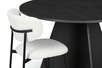 Vera Matgrupp runt 110 cm Svart med 4 Lucy Matstolar - Svartlaserad ek - Möbler - Bord & matgrupper - Matgrupper