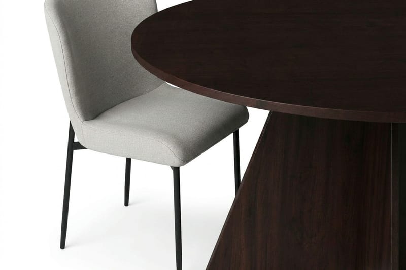 Vera Matgrupp runt 150 cm Rökt Ek med 6 Elsie Matstolar - Rökt ek/Beige - Möbler - Bord & matgrupper - Matgrupper