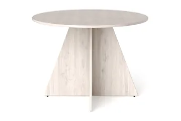 Vera Runt Matbord ø110 cm Fanér - Vitlaserad ek - Möbler - Bord & matgrupper - Matbord & köksbord
