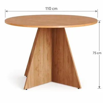 Vera Runt Matbord 110 cm med Trä- och Ekutseende - Ek - Möbler - Bord & matgrupper - Matbord & köksbord