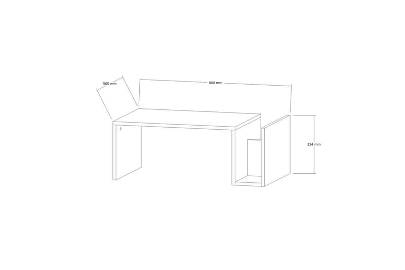 Vimenil Soffbord 87 cm - Vit - Möbler - Bord & matgrupper - Soffbord