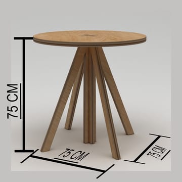 Vimora Matbord 75 cm - Naturligt trä - Möbler - Bord & matgrupper - Matbord & köksbord