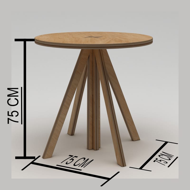 Vimora Matbord 75 cm - Naturligt trä - Möbler - Bord & matgrupper - Matbord & köksbord