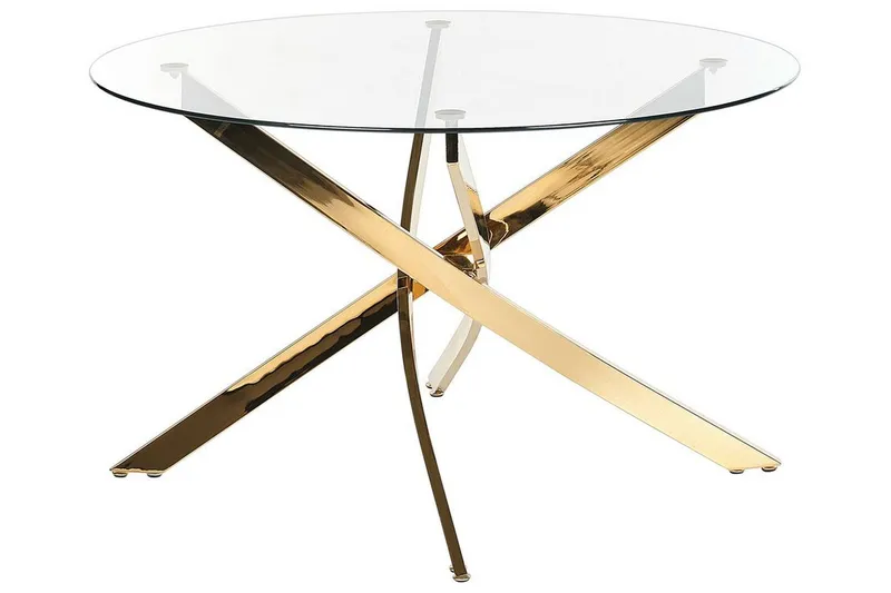 Vincenzo Matbord 120 cm Rund - Transparent/Guld - Möbler - Bord & matgrupper - Matbord & köksbord