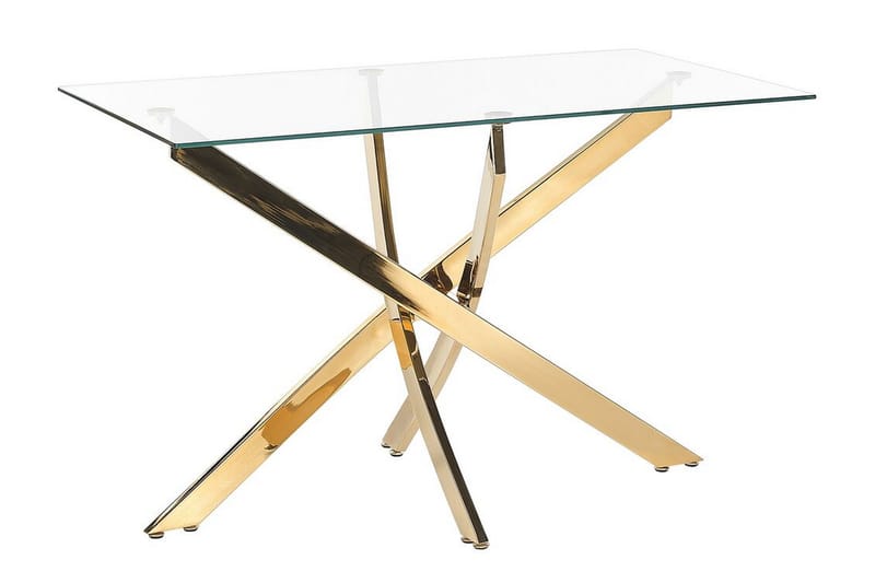 Vincenzo Matbord 70x120 cm - Transparent/Guld - Möbler - Bord & matgrupper - Matbord & köksbord