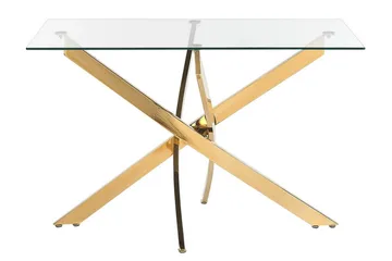 Vincenzo Matbord 70x120 cm - Transparent/Guld - Möbler - Bord & matgrupper - Matbord & köksbord