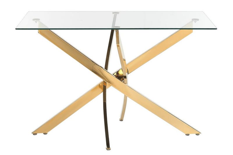 Vincenzo Matbord 70x120 cm - Transparent/Guld - Möbler - Bord & matgrupper - Matbord & köksbord