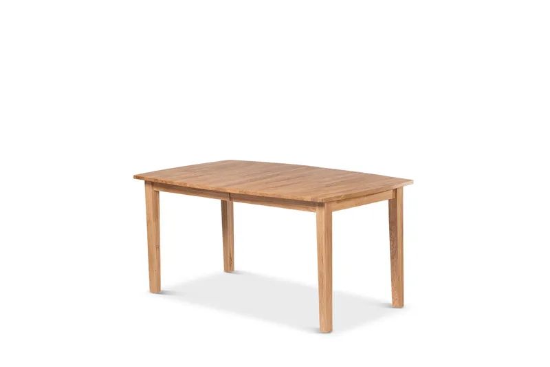 Visby Förlängningsbart Matbord 160-120 cm Ovalt för 6 personer i massivt trä, Brun/Natur