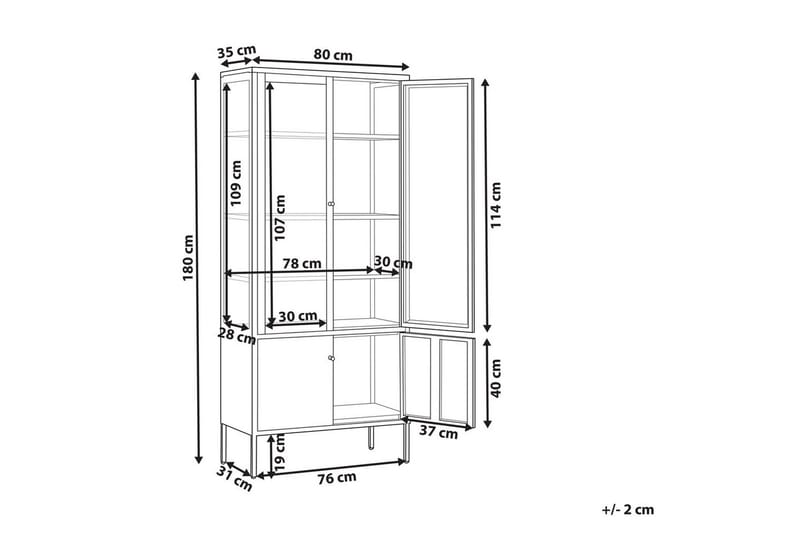 Vitrinskåp Oxted - Förvaring - Skåp - Vitrinskåp