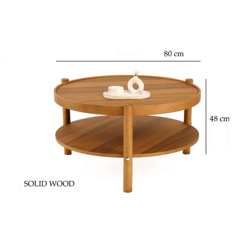 Vornel Soffbord 80 cm - Mörkbrun - Möbler - Bord & matgrupper - Soffbord