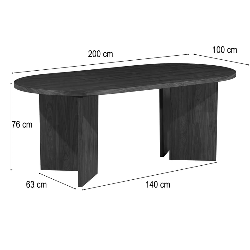 Wigan Matbord Oval 200x100 cm - Ek - Möbler - Bord & matgrupper - Matbord & köksbord