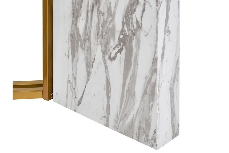 Wikwa Matbord 100x200 cm - Vit/Svart/Guld - Möbler - Bord & matgrupper - Matbord & köksbord