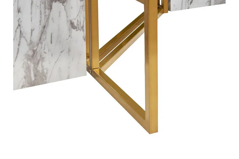 Wikwa Matbord 100x200 cm - Vit/Svart/Guld - Möbler - Bord & matgrupper - Matbord & köksbord