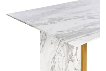 Wikwa Matbord 100x200 cm - Vit/Svart/Guld - Möbler - Bord & matgrupper - Matbord & köksbord