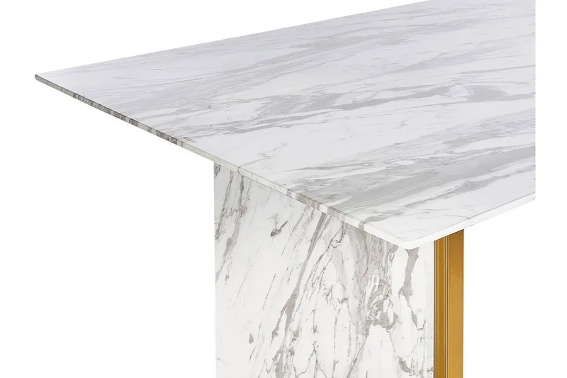 Wikwa Matbord 100x200 cm - Vit/Svart/Guld - Möbler - Bord & matgrupper - Matbord & köksbord