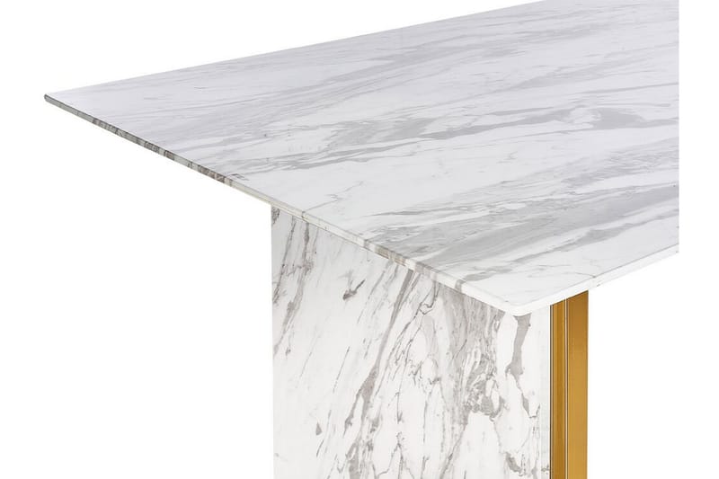 Wikwa Matbord 100x200 cm - Vit/Svart/Guld - Möbler - Bord & matgrupper - Matbord & köksbord