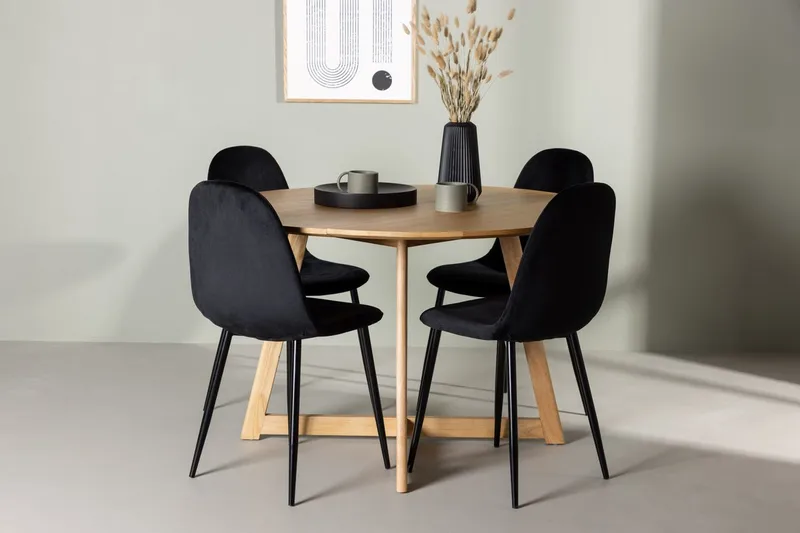 Yakidon Matbord 120 cm med 4 Polar Köksstol