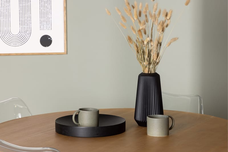 Yakidon Matgrupp 120 cm Rund med 4 Edvin stolar - Brun - Möbler - Bord & matgrupper - Matgrupper