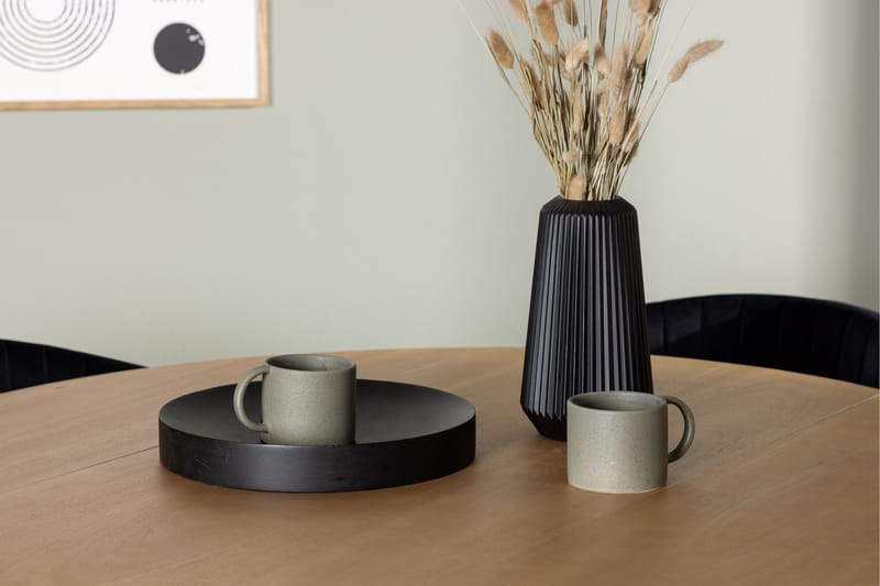 Yakidon Matgrupp 120 cm Rund med 4 Selma Stolar - Svart - Möbler - Bord & matgrupper - Matgrupper