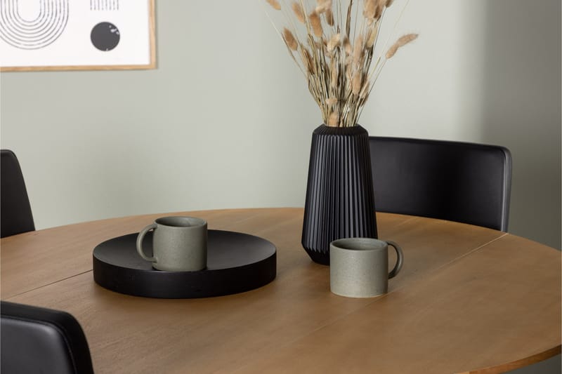 Yakidon Matgrupp 120 cm Rund med 4 Today stolar - Svart - Möbler - Bord & matgrupper - Matgrupper