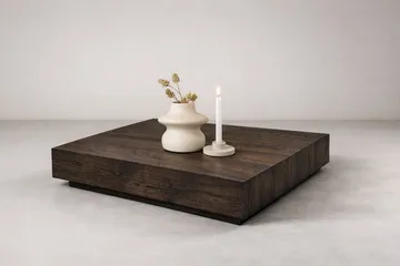 York Kvadratiskt Soffbord 80 cm i Trä - Mörkbrun - Möbler - Bord & matgrupper - Soffbord