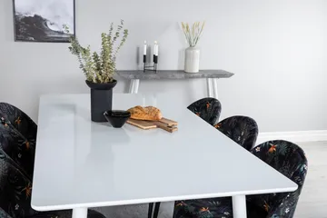 Ypas Matgrupp 180 cm inkl 6 Sedavi Stolar - Vit/Blå/Svart - Möbler - Bord & matgrupper - Matgrupper