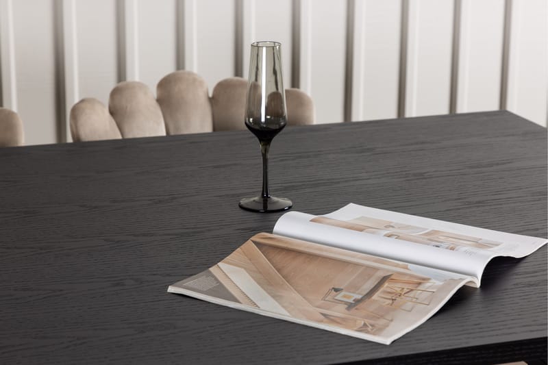 Ystad Matgrupp  220 cm Rektangulär med 6 Limhamn stolar - Beige - Möbler - Bord & matgrupper - Matgrupper