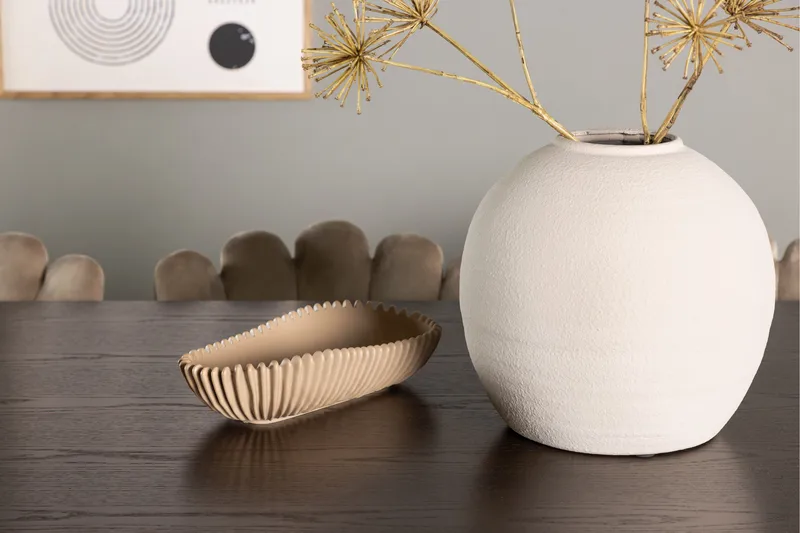 Ystad Matgrupp 220 cm Rektangulär med 6 Limhamn stolar - Beige - Möbler - Bord & matgrupper - Matgrupper