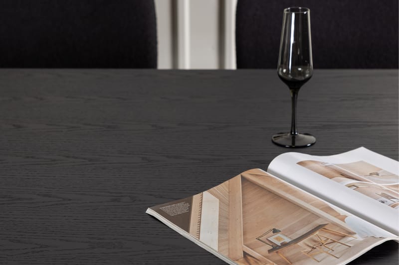 Ystad Matgrupp  220 cm Rektangulär med 6 Yesterday stolar - Svart - Möbler - Bord & matgrupper - Matgrupper