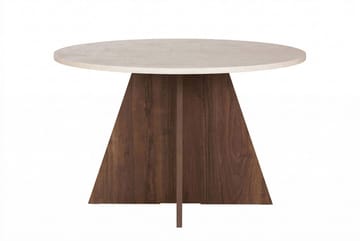 Zalen Matbord 120x75x120 cm - Travertine Walnut - Möbler - Bord & matgrupper - Matbord & köksbord