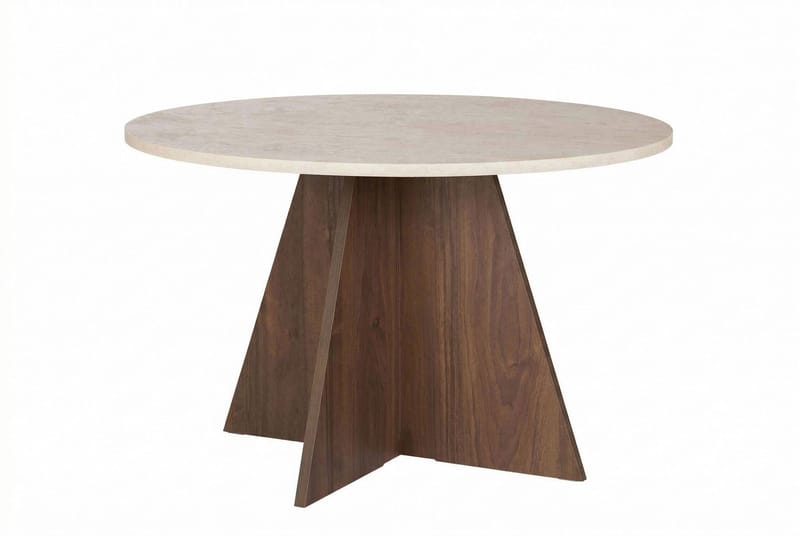 Zalen Matbord 120x75x120 cm - Travertine Walnut - Möbler - Bord & matgrupper - Matbord & köksbord