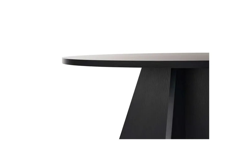 Zalen Runt Matbord 120 cm med Träutseende - Svart - Möbler - Bord & matgrupper - Matbord & köksbord
