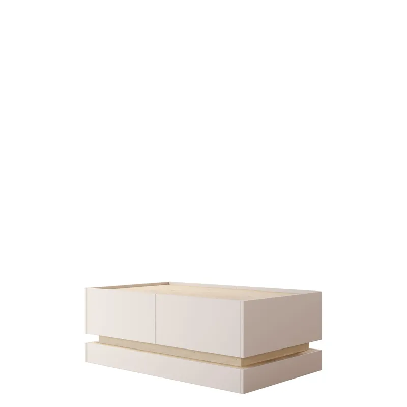 Zelric Rektangulärt Soffbord 97 cm i Trä, Beige