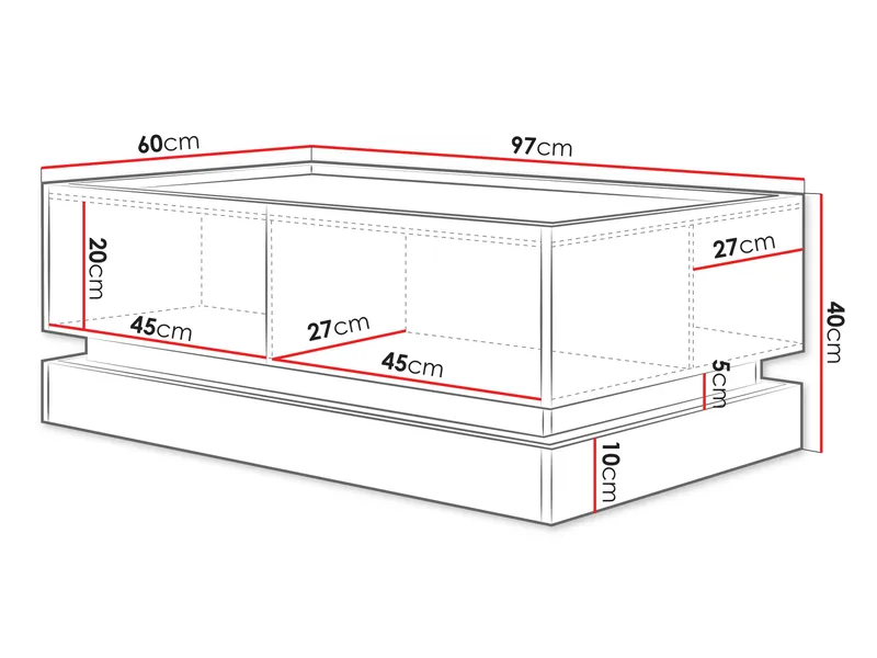 Zelric Soffbord 97 cm - Beige - Möbler - Bord & matgrupper - Soffbord