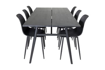 Zenazmi Förlängningsbar Matgrupp 195 cm inkl 6 Ypas Stolar - Svart - Möbler - Bord & matgrupper - Matgrupper