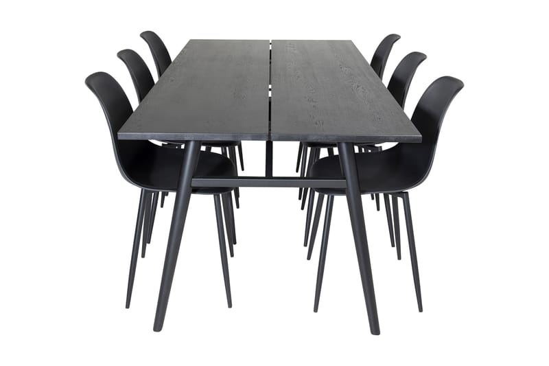 Zenazmi Förlängningsbar Matgrupp 195 cm inkl 6 Ypas Stolar - Svart - Möbler - Bord & matgrupper - Matgrupper