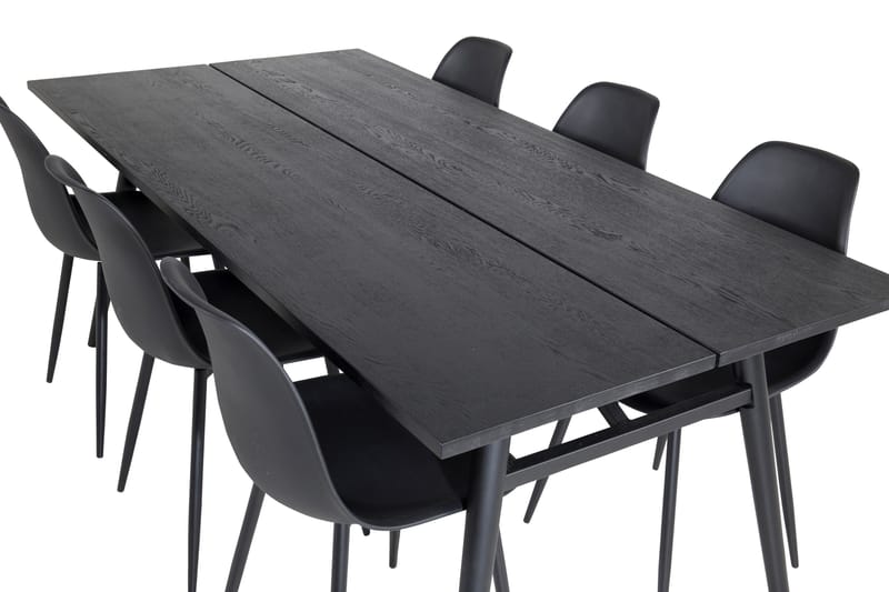 Zenazmi Förlängningsbar Matgrupp 195 cm inkl 6 Ypas Stolar - Svart - Möbler - Bord & matgrupper - Matgrupper
