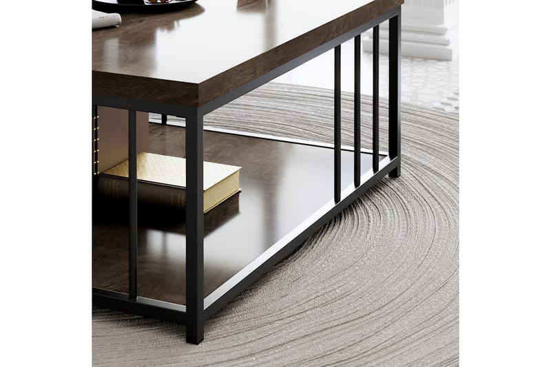 Zenn Soffbord 90x90 cm Brun/Svart - Hanah Home - Möbler - Bord & matgrupper - Soffbord