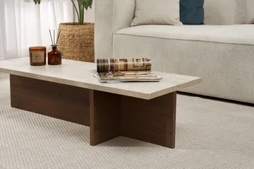 Zephral Soffbord 120x30x45 cm - Travertin, Milano Walnut - Möbler - Bord & matgrupper - Soffbord