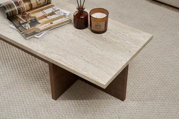 Zephral Soffbord 120x30x45 cm - Travertin, Milano Walnut - Möbler - Bord & matgrupper - Soffbord
