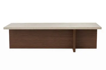 Zephral Soffbord 120x30x45 cm - Travertin, Milano Walnut - Möbler - Bord & matgrupper - Soffbord