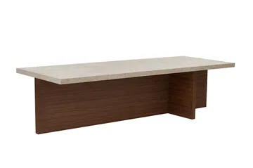 Zephral Soffbord 120x30x45 cm - Travertin, Milano Walnut - Möbler - Bord & matgrupper - Soffbord