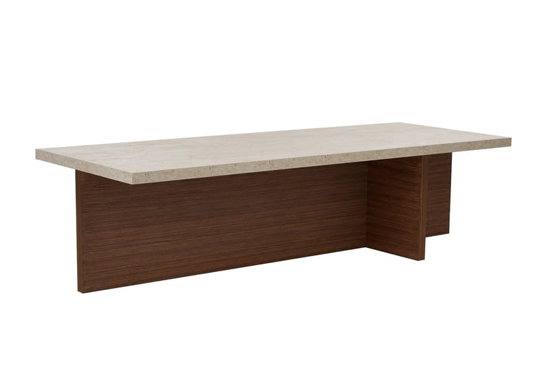 Zephral Soffbord 120x30x45 cm - Travertin, Milano Walnut - Möbler - Bord & matgrupper - Soffbord
