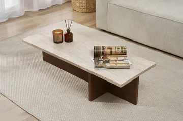 Zephral Soffbord 120x30x45 cm - Travertin, Milano Walnut - Möbler - Bord & matgrupper - Soffbord