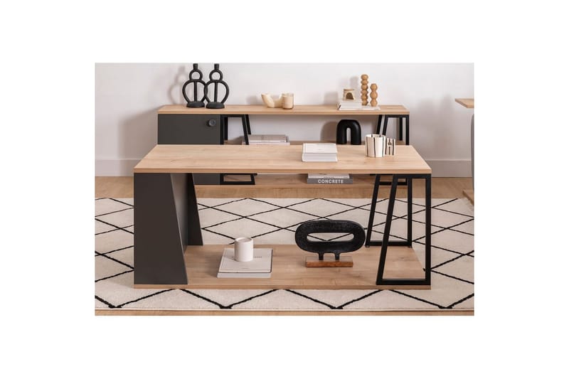 Zeric Soffbord 120 cm - Blå/Svart - Möbler - Bord & matgrupper - Soffbord