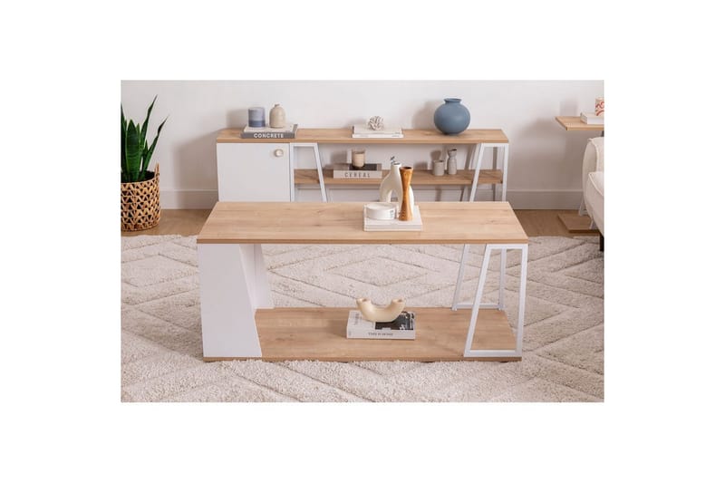 Zeric Soffbord 120 cm - Blå/Vit - Möbler - Bord & matgrupper - Soffbord