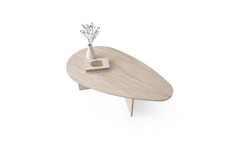 Zeyra Soffbord 139,5 cm - Travertine - Möbler - Bord & matgrupper - Soffbord
