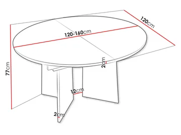 Zeyrin Utdragbart Runt Matbord 120–160 cm i Trä med Ekutseende - Brun - Möbler - Bord & matgrupper - Matbord & köksbord