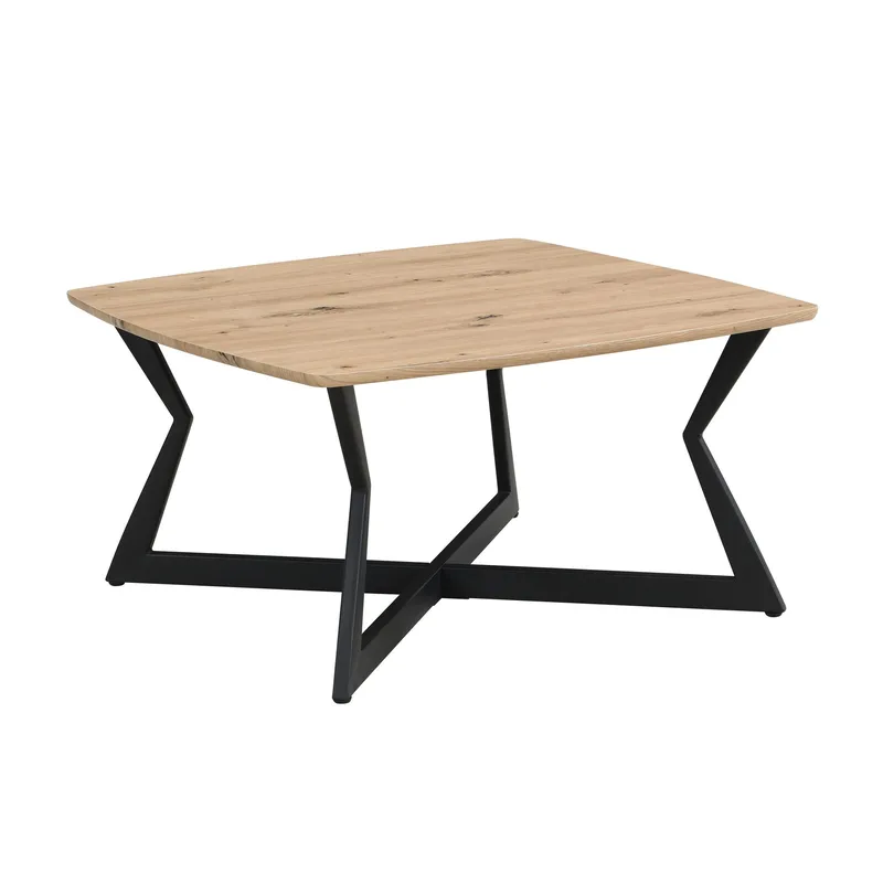 Zorlen Kvadratiskt soffbord 75x75 cm med eklook, ek-look svart
